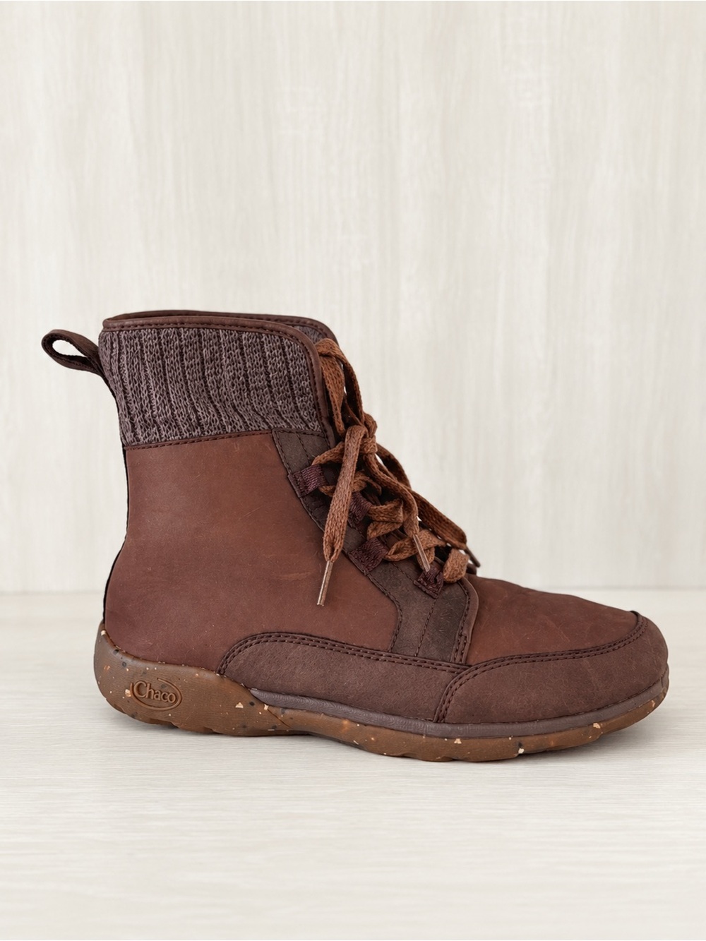 Chaco Barbary Women’s Brown Leather Lace-Up Ankle Boots Size 8 Outdoor Casual
